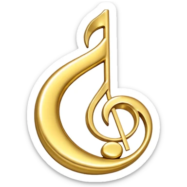 award in form of music note sticker