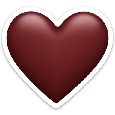 dark red heart sticker