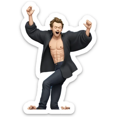 dancing in the crowd fun sticker