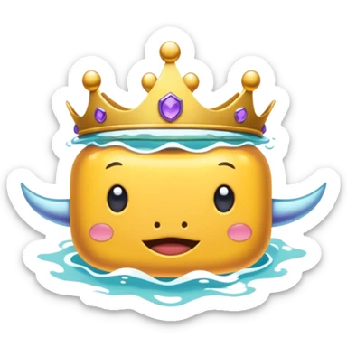 Emblema de sub para Twitch que sea una corona chula para recibirla a los 4 meses sticker