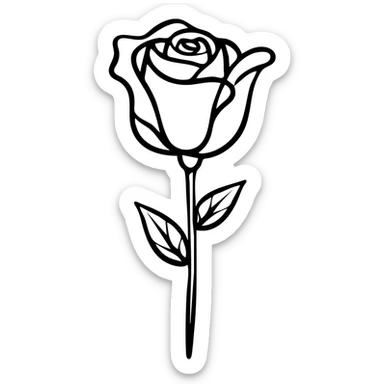Combined icon of a wilted rose flower with a low battery symbol incorporated into the stem sticker