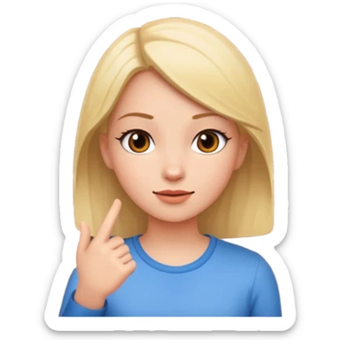 girl talking to a brick wall sticker