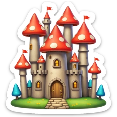 mushroom castle sticker