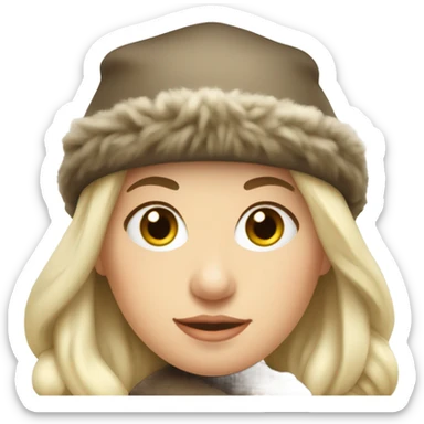 Winter Outfit, Slavic princess with a hat sticker