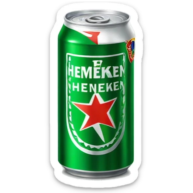 heineken beer can sticker