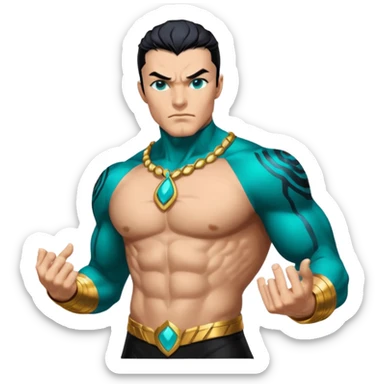 Namor from Black Panther 2, heroic pose sticker