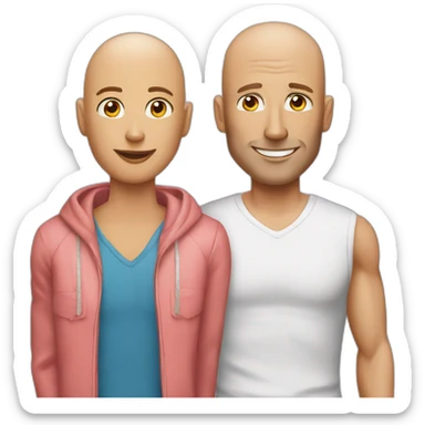 Johnny Sins as an LGBTQ+ couple sticker