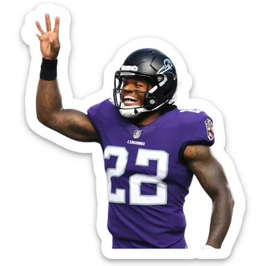 Lamar Jackson high fiving Derrick Henry sticker