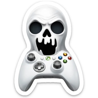 Ghost from call of duty with an Xbox controller  sticker