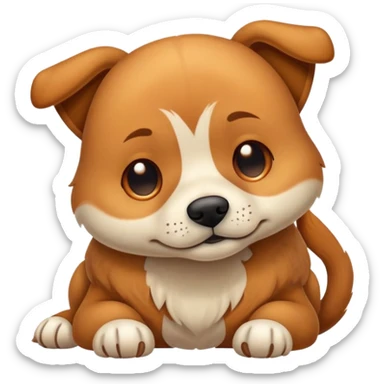 Un perro de raza alano atigrado canela durmiendo sticker