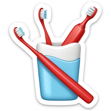 no pero osea de los cepillos, pasta hilo y así pero en color rojo  sticker