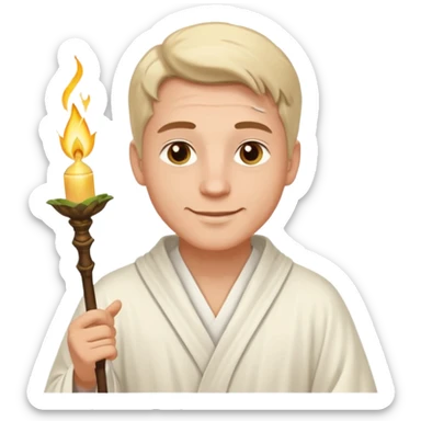 white male spiritual healer sticker