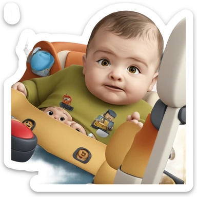 fat baby in vehicle sticker