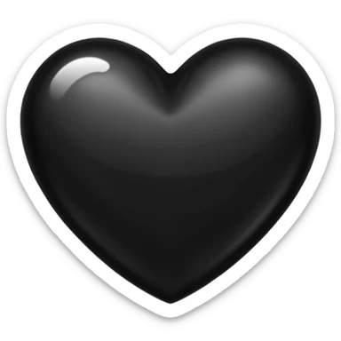 Coeur noir sticker