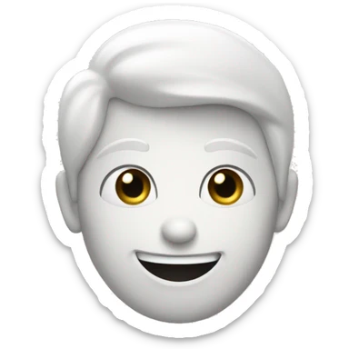 White cute thumbs up sticker