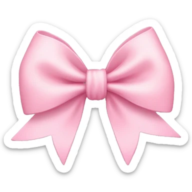 baby pink bow sticker