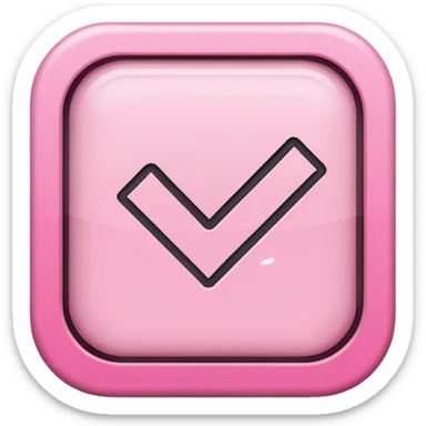 pink done checkbox sticker