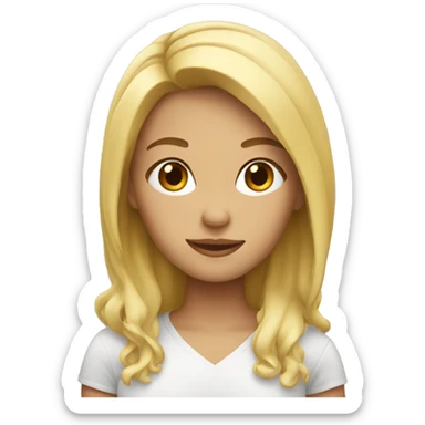 blonde girl  sticker