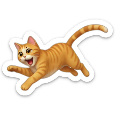jumping cat sticker