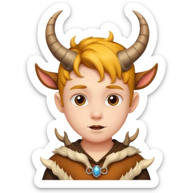 Niño con cuernos  sticker