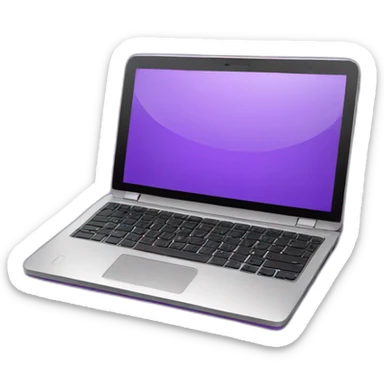 laptop purple sticker