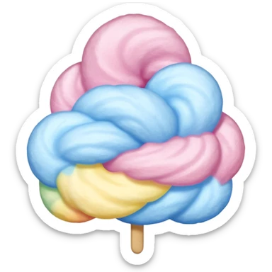 Cotton Candy, Rainbow Cotton Candy – mixed pastel layers of pink, yellow, and blue. sticker