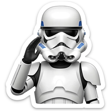 storm trooper salute sticker