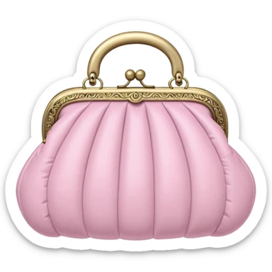 vintage rococo pale pink inflatable puffy pruse sticker