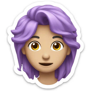 Hazme un corazón roto de color lila claro sticker