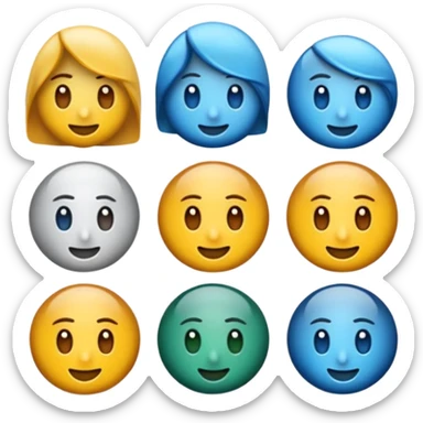 Mavi tik 12 köşeli yuvarlak sticker