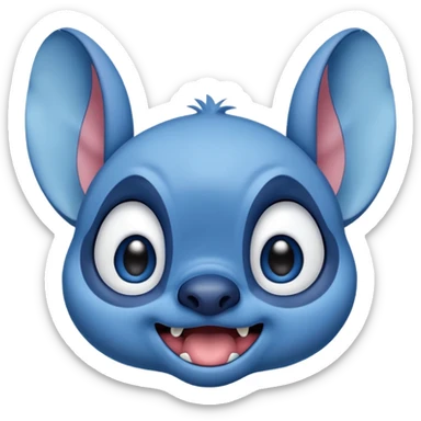 Stitch from Lilo and Stitch, surprised expression sticker