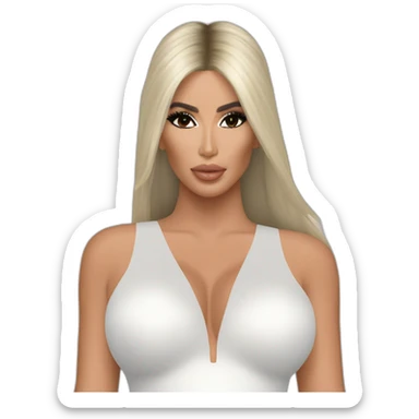 KIM kardashian wearing balemciaga at met gala sticker