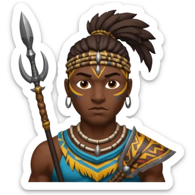 African warrior sticker