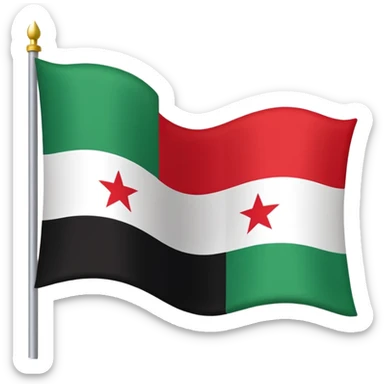 ba'athist syria flag sticker
