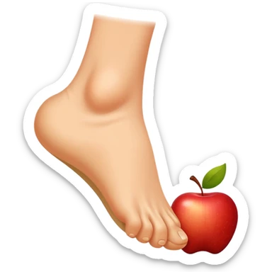 showing a cartoon human foot stepping on a small bug , slightly squished but cartoonish, no violence, playful Apple emoji style sticker