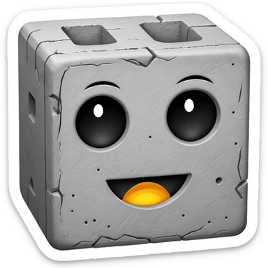 Cinder Block with no face on it sticker