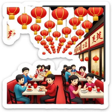 Chinese restaurant. sticker