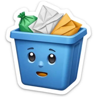 office trash tiny sticker