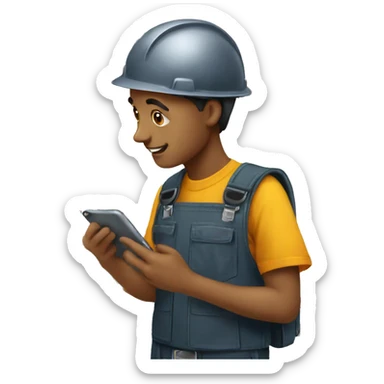 a young guy engineer repairing iPhones sticker
