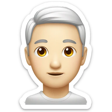 Coreano con ojos asiáticos  sticker