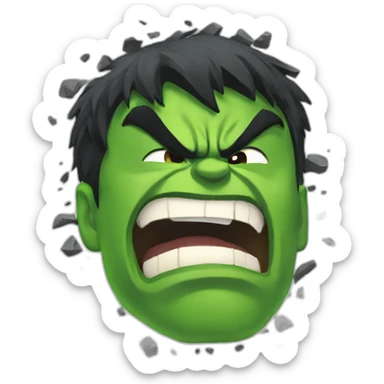 incredible hulk shirt destroyed sticker