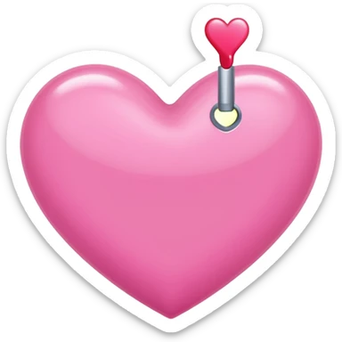 a pink heart with nail varnish sticker