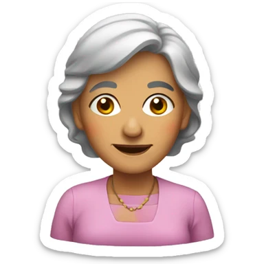 older hispanic woma sticker