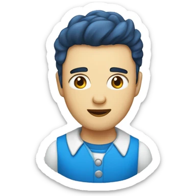 Homme calvitie et yeux bleus sticker