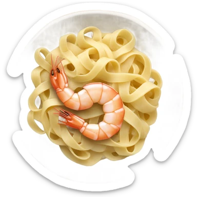 Shrimp fettuccine alfredo  sticker