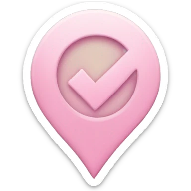 Light pink check mark sticker