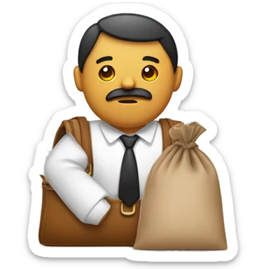 Ladrón con una bolsa cogida sticker