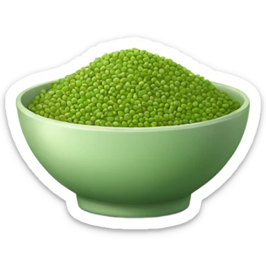 Bowl with green buckwheat sticker