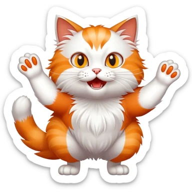 cat attack 1234 sticker