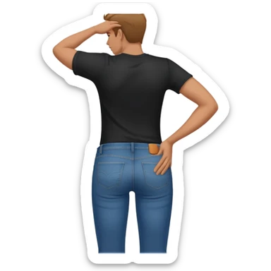 Grabbing butt and looking back sticker